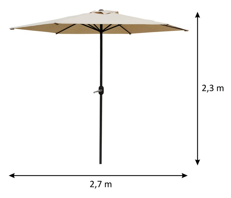 Элегантный сливочный зонт 2,7 м от солнца и дождя