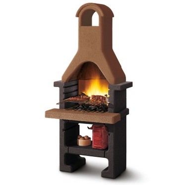 Печь - барбекю из вибропрессованного бетона